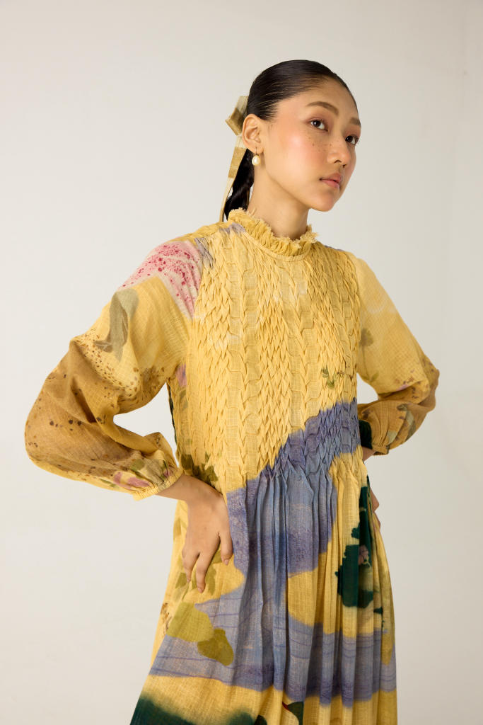 JUNE DRESS-WALLFLOWER cotton by CORD in multi for women in Singapore