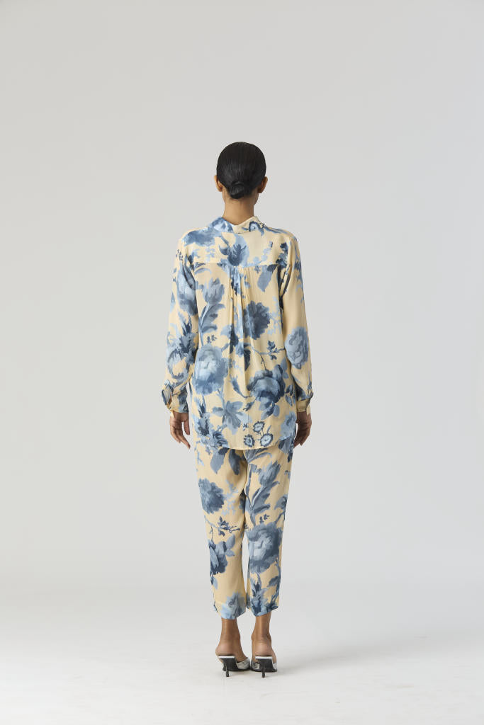 JUNO CO-ORD SET by Yam in blue color for women in Singapore