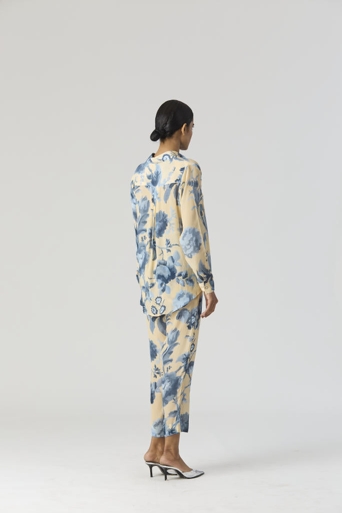 JUNO CO-ORD SET by Yam in blue color for women in Singapore