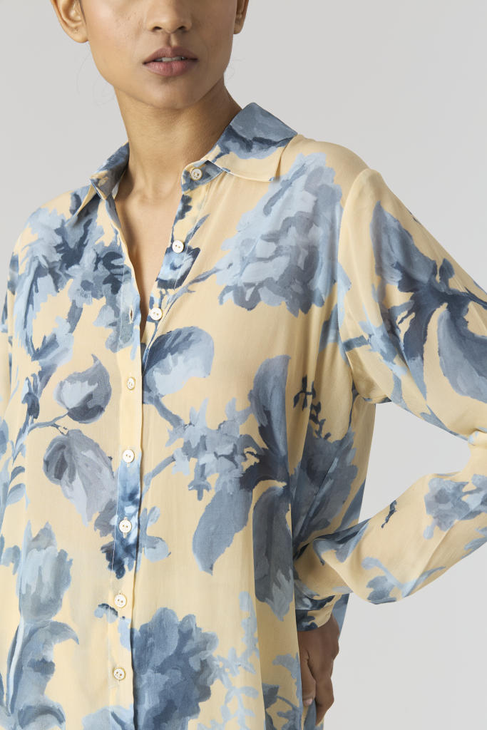 JUNO CO-ORD SET by Yam in blue color for women in Singapore