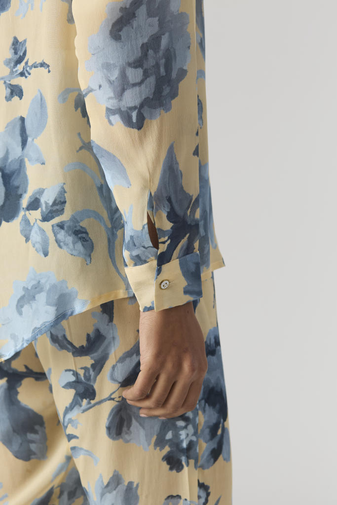 JUNO CO-ORD SET by Yam in blue color for women in Singapore
