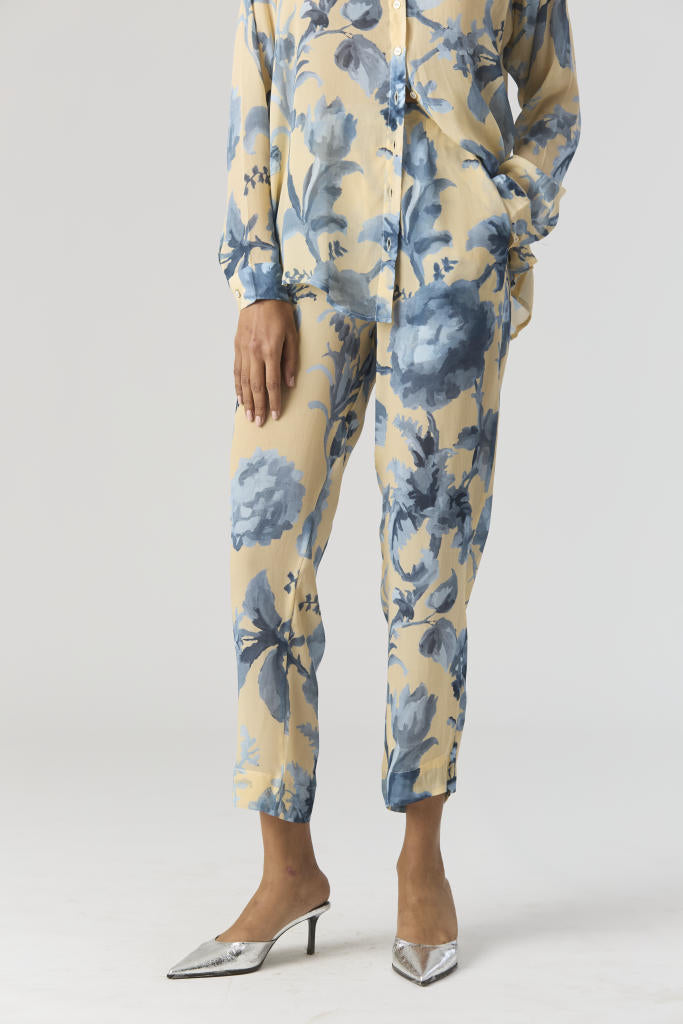 JUNO CO-ORD SET by Yam in blue color for women in Singapore