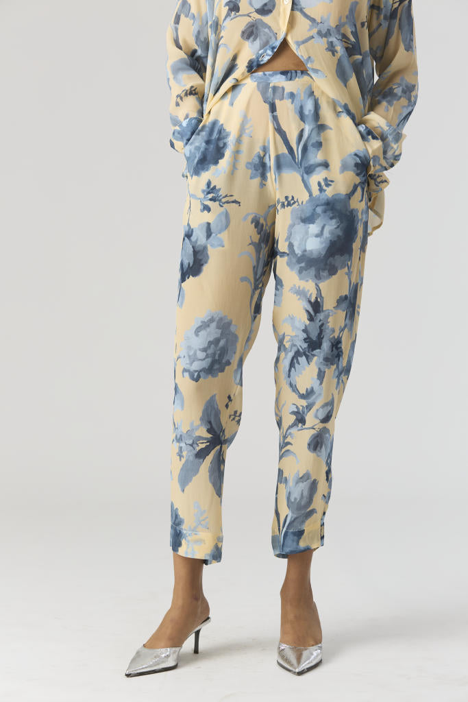 JUNO CO-ORD SET by Yam in blue color for women in Singapore
