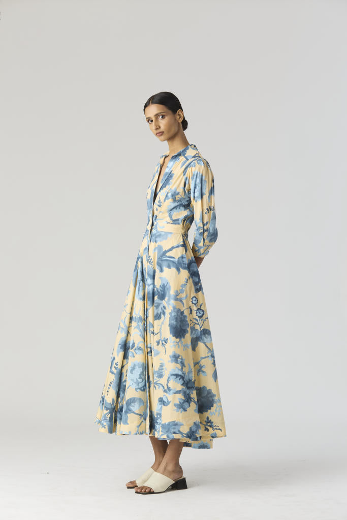 JUNO COTTON DRESS cotton by Yam in blue color for women in Singapore