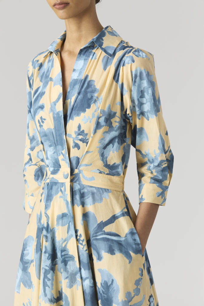 JUNO COTTON DRESS cotton by Yam in blue color for women in Singapore