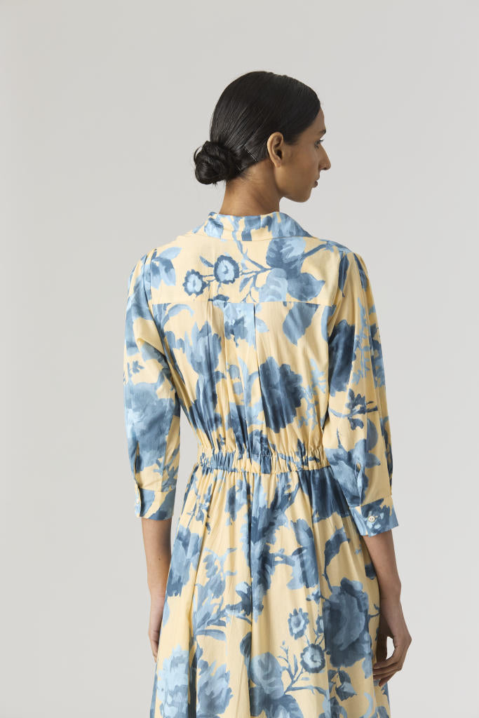 JUNO COTTON DRESS cotton by Yam in blue color for women in Singapore