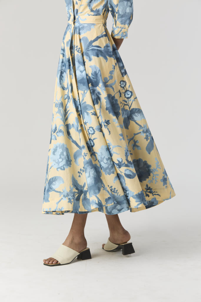 JUNO COTTON DRESS cotton by Yam in blue color for women in Singapore