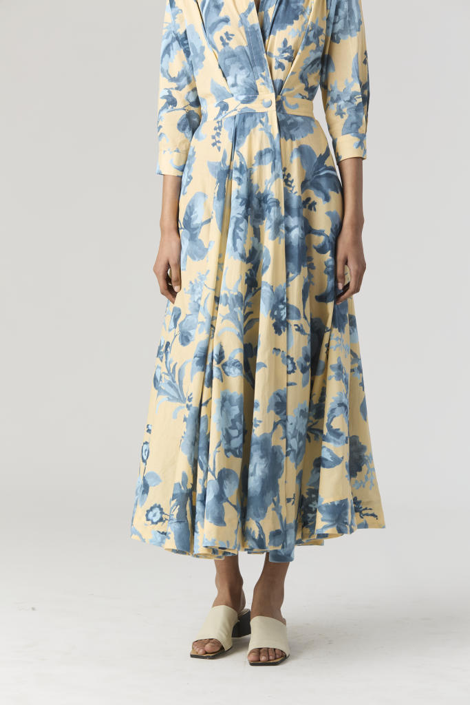 JUNO COTTON DRESS cotton by Yam in blue color for women in Singapore