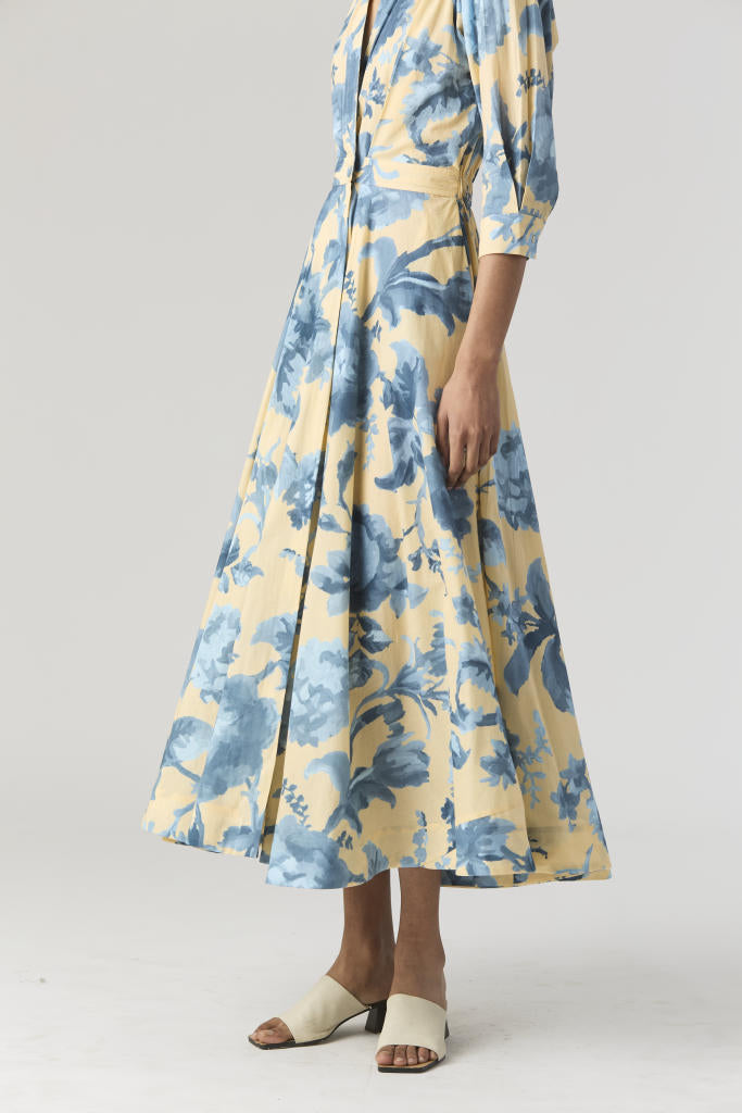 JUNO COTTON DRESS cotton by Yam in blue color for women in Singapore