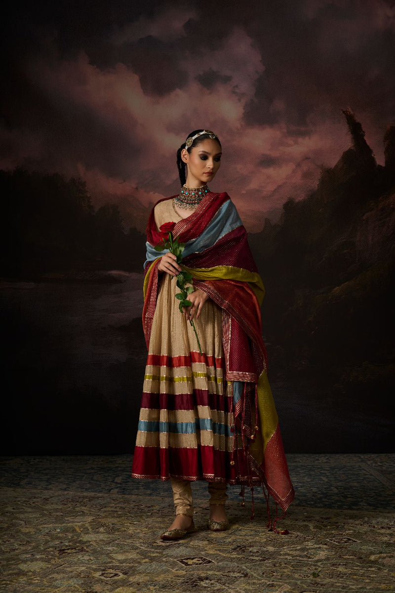 KABIR DUPATTA chanderi by SWATTI KAPOOR in multi color for women in Singapore