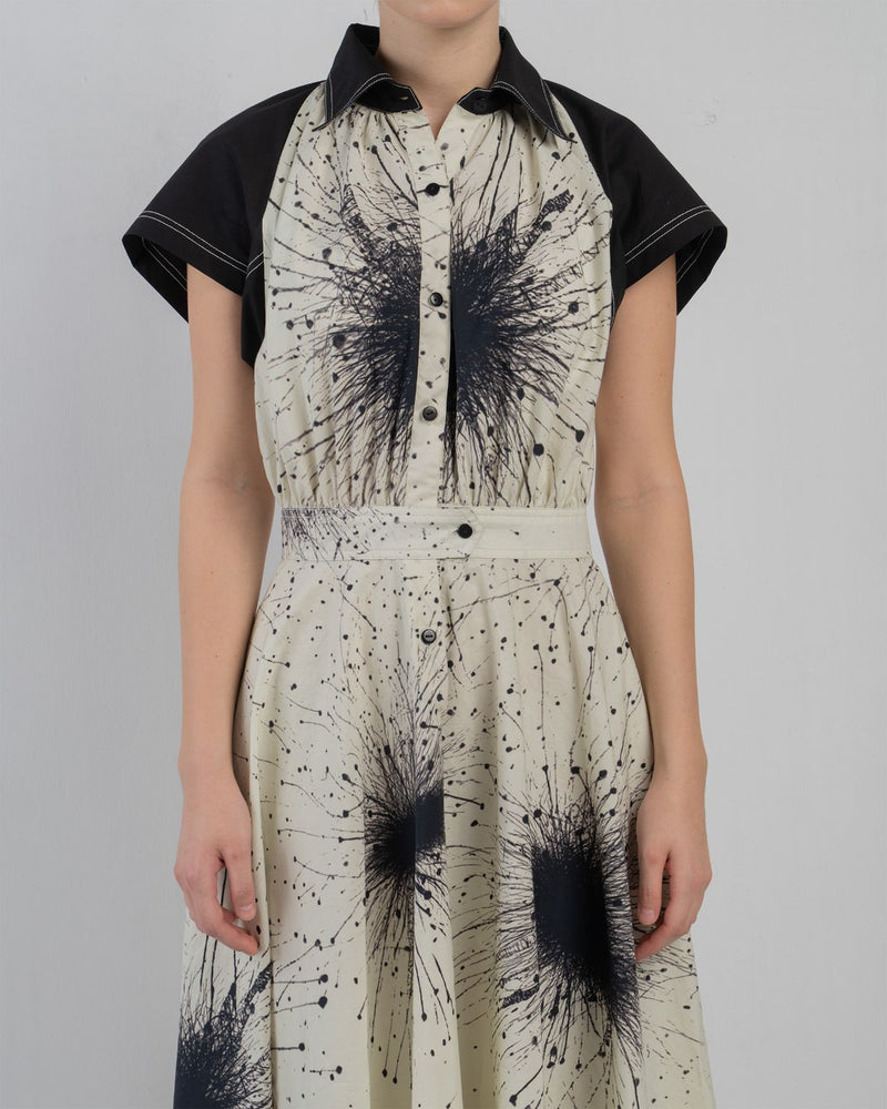 KAROLYN DRESS - Black + Ivory dress by Leh Studios in black for women in Singapore