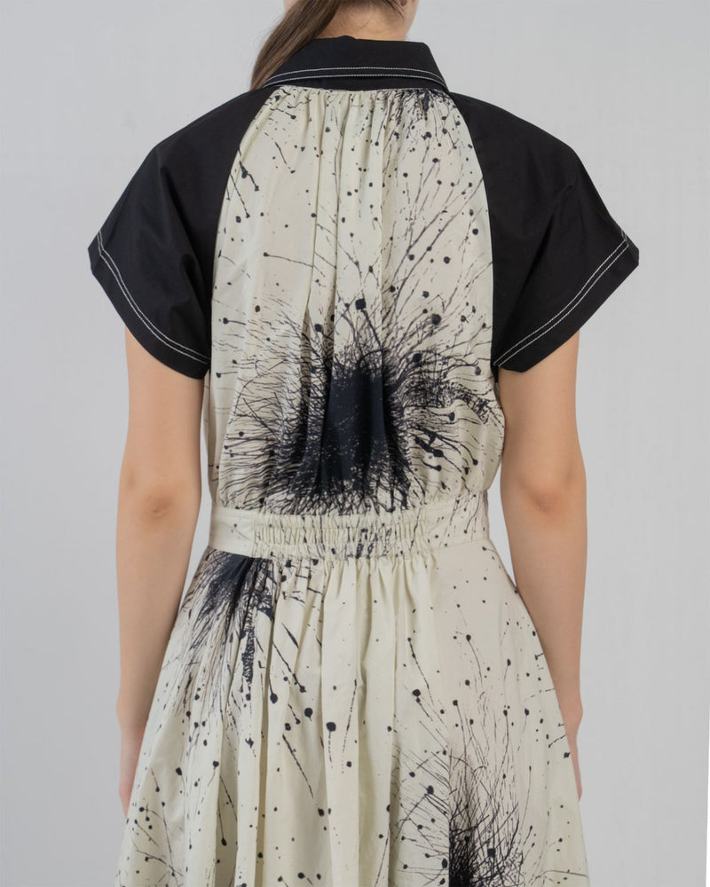KAROLYN DRESS - Black + Ivory dress by Leh Studios in black for women in Singapore