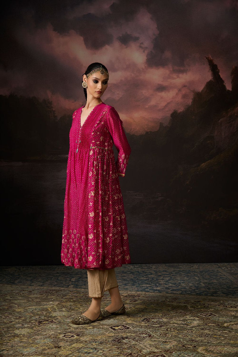 KATHIKA PANT 100% cotton by SWATTI KAPOOR in gold color for women in Singapore