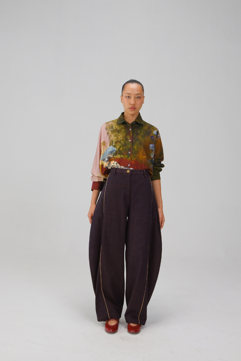 KEG PANTS-Cherry Cola twill by CORD for women in Singapore