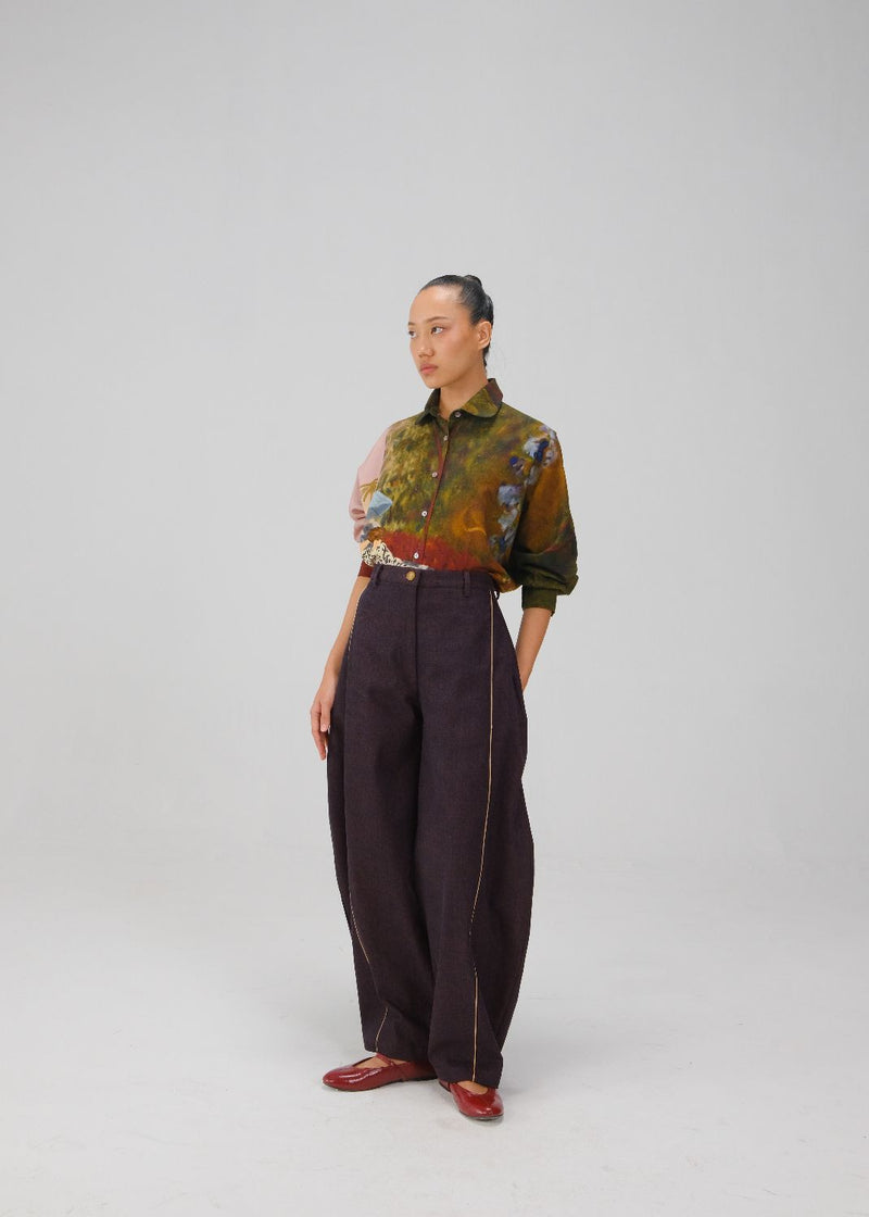 KEG PANTS-Cherry Cola twill by CORD for women in Singapore