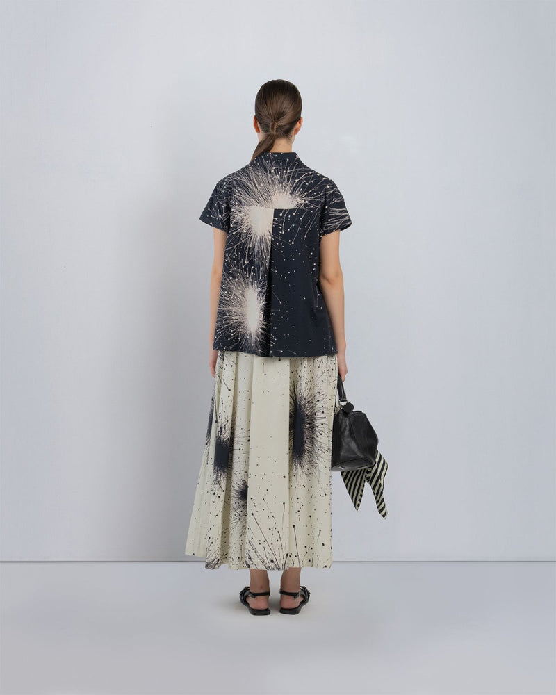 KIMONO LAYERED DRESS - Black + Ivory dress by Leh Studios in black for women in Singapore