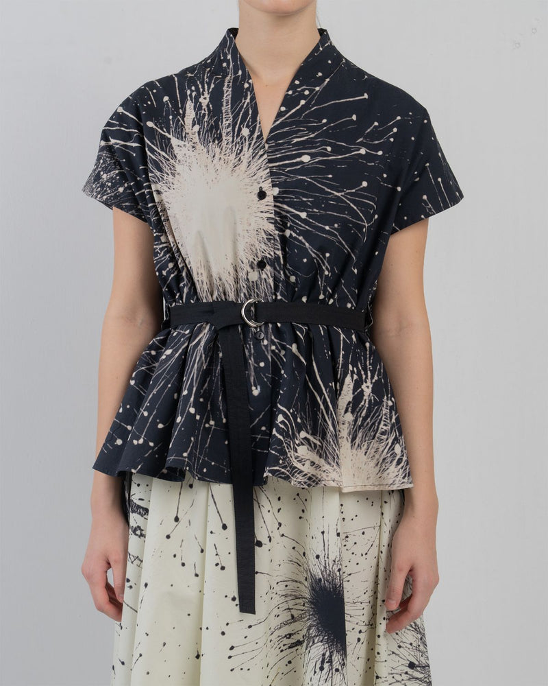 KIMONO LAYERED DRESS - Black + Ivory dress by Leh Studios in black for women in Singapore