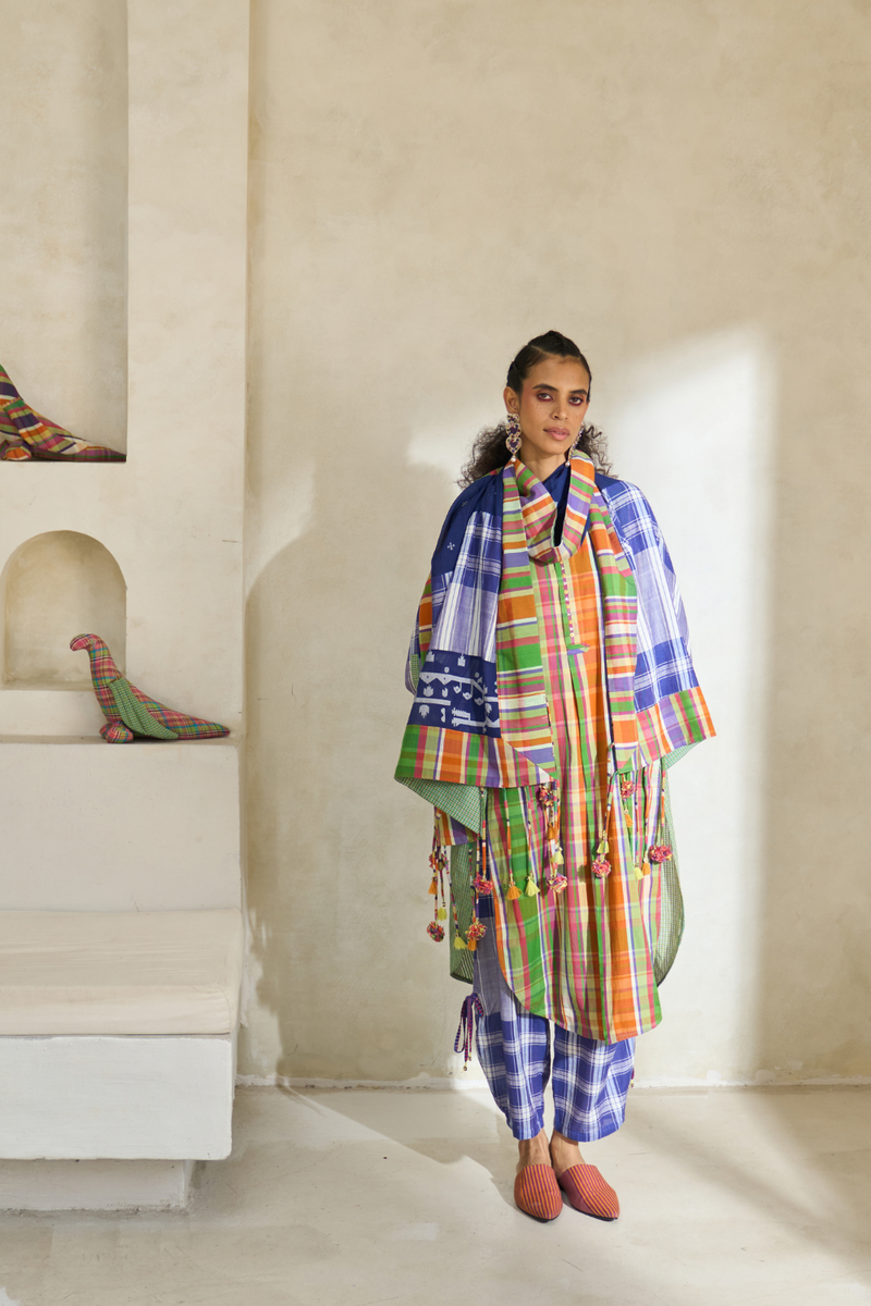 Ross Dupatta cotton by SWATTI KAPOOR in blue color for women in Singapore