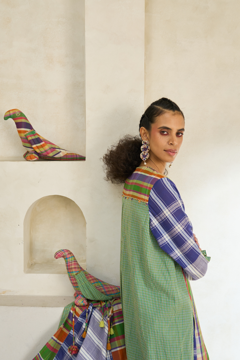 Kim Kurta cotton by SWATTI KAPOOR in multi color for women in Singapore