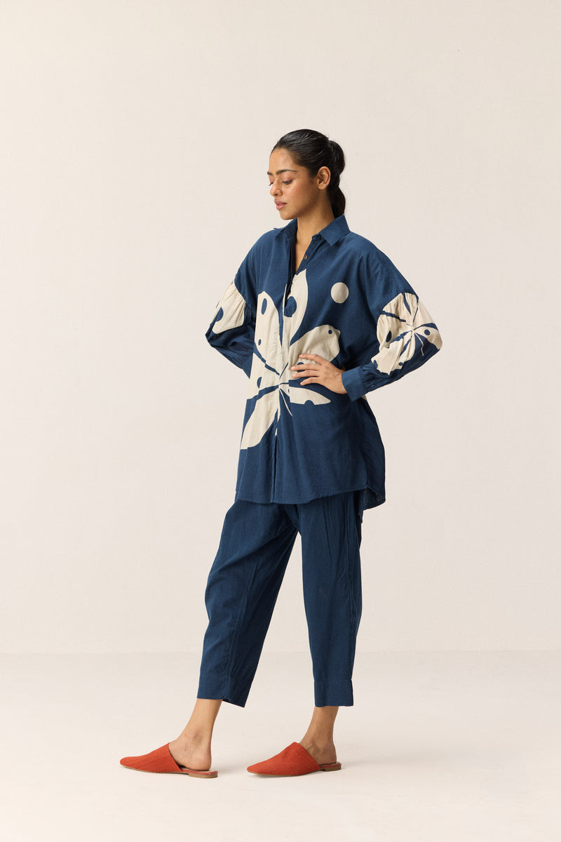 Ocean's Storm Set cotton by Khara Kapas in blue for women in Singapore
