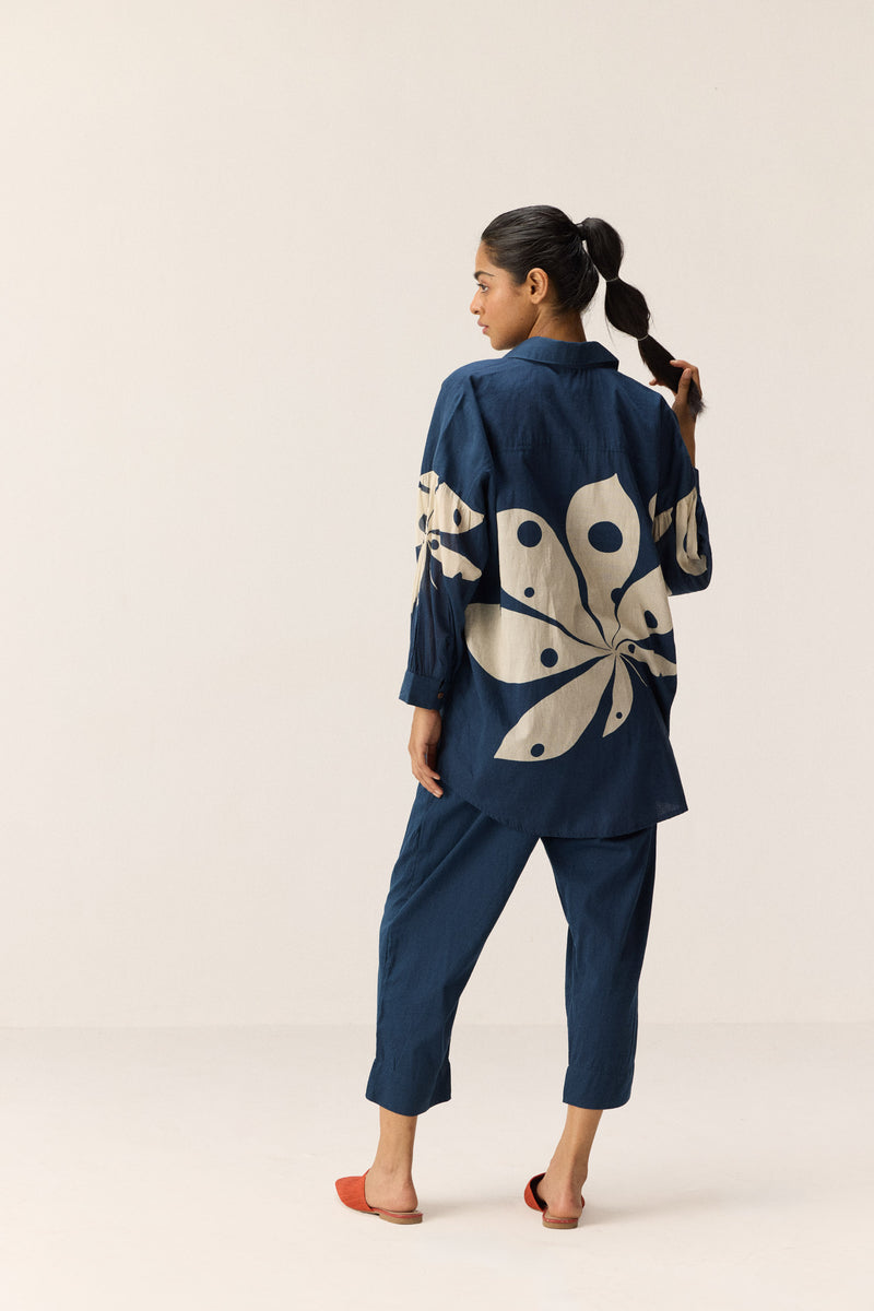 Ocean's Storm Set cotton by Khara Kapas in blue for women in Singapore