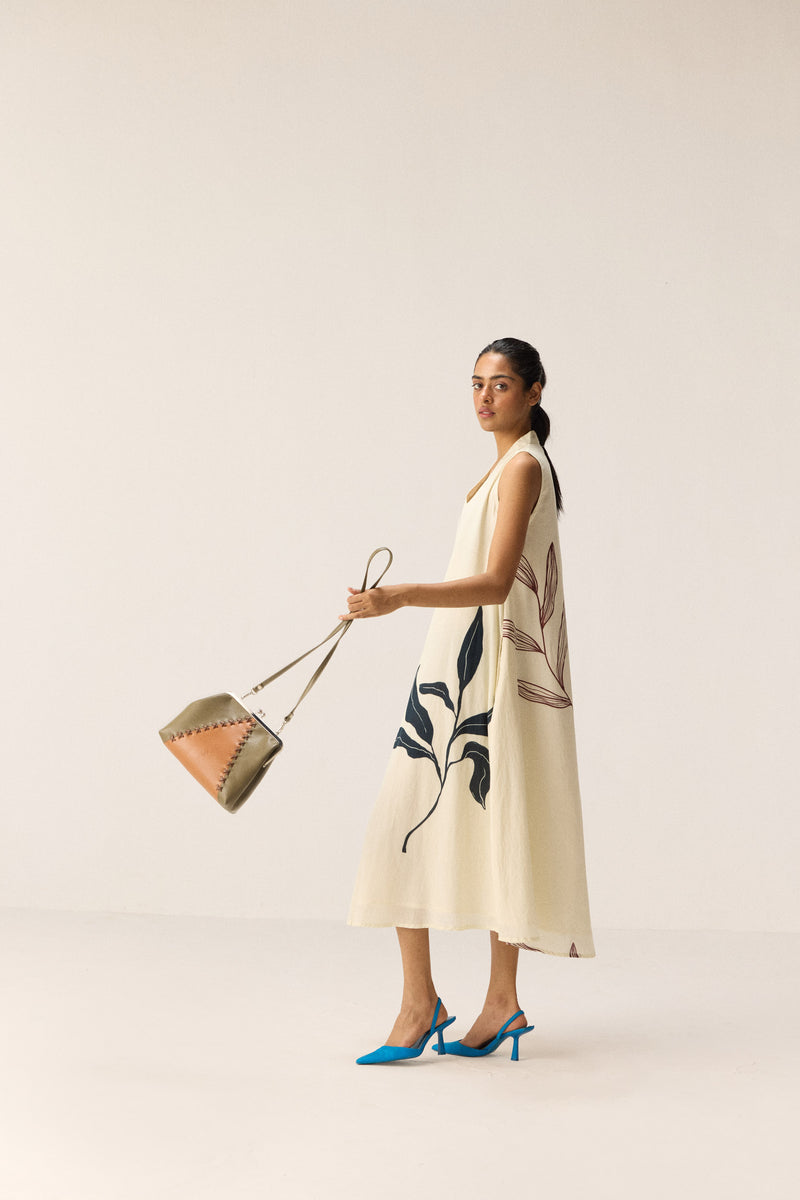 White magnolia Dress cotton by Khara Kapas in white for women in Singapore