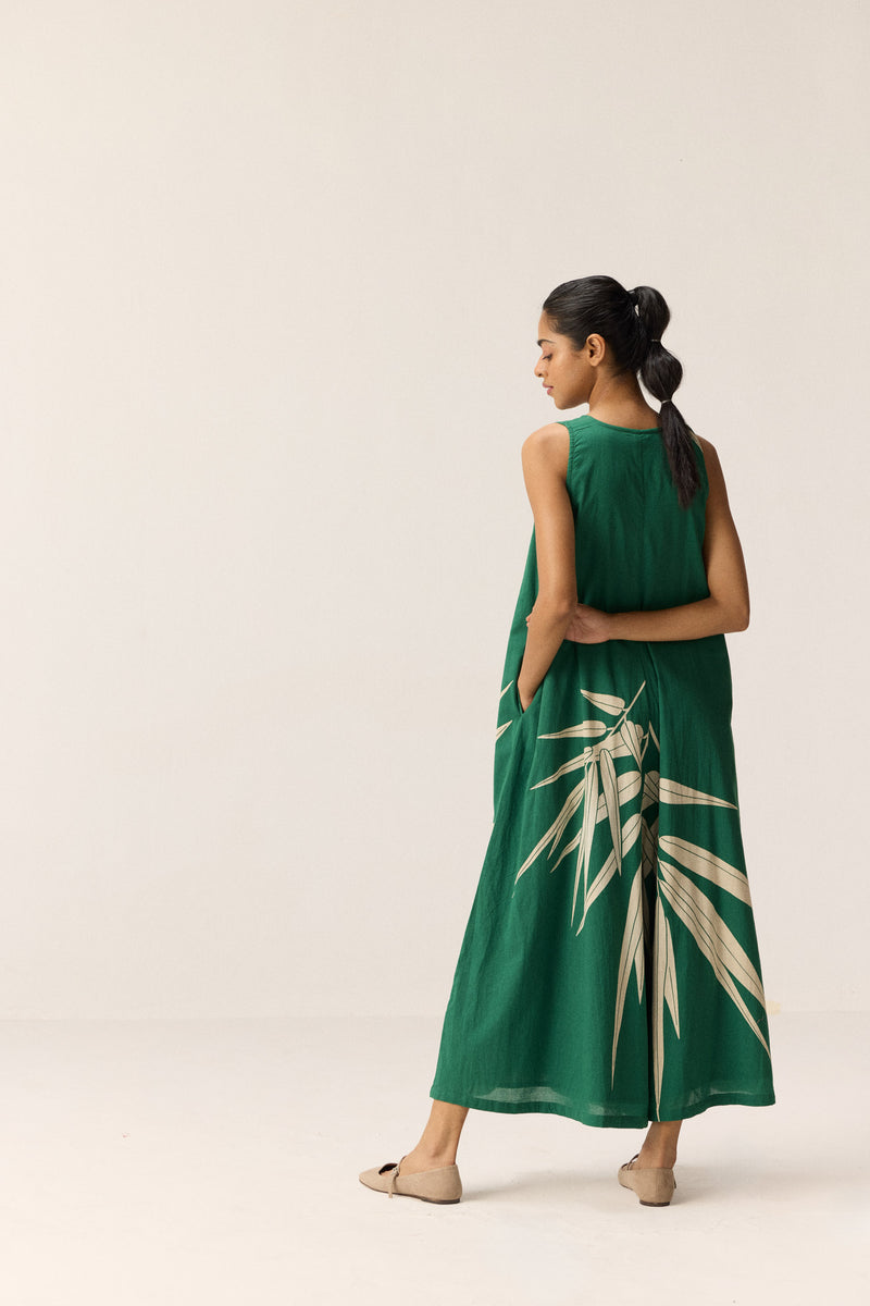 Clover Jumpsuit cotton by Khara Kapas in green for women in Singapore