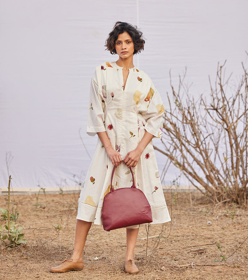 Aangan Dress cotton by Khara Kapas in white for women in Singapore