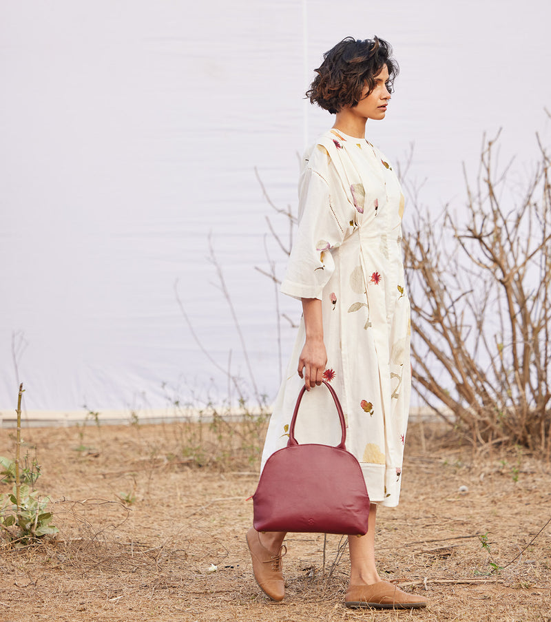 Aangan Dress cotton by Khara Kapas in white for women in Singapore