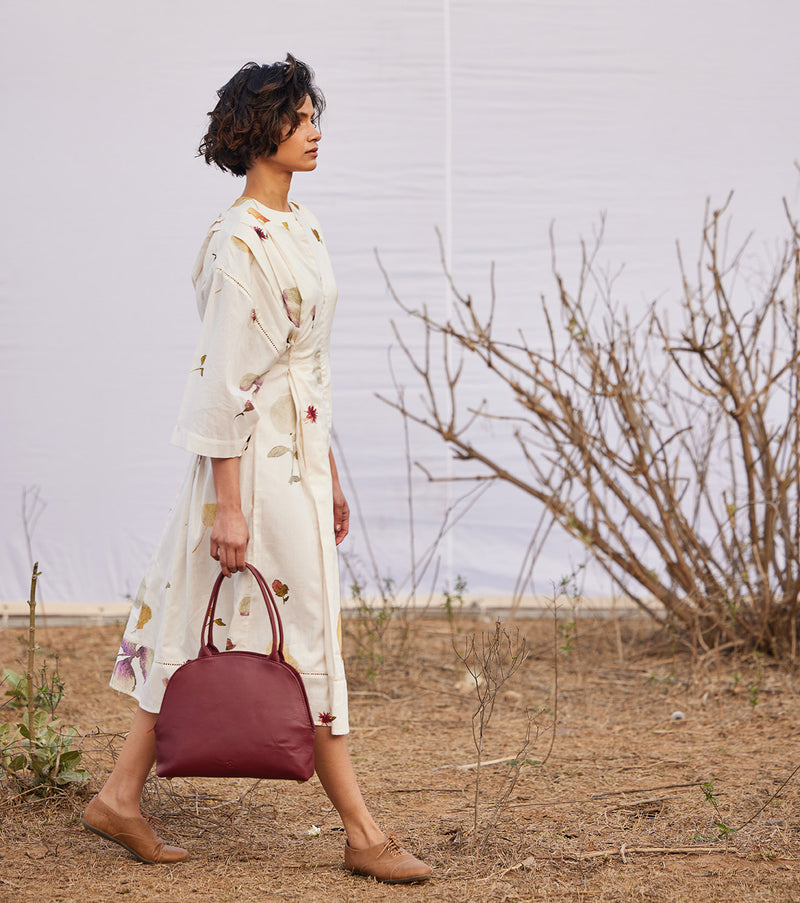 Aangan Dress cotton by Khara Kapas in white for women in Singapore