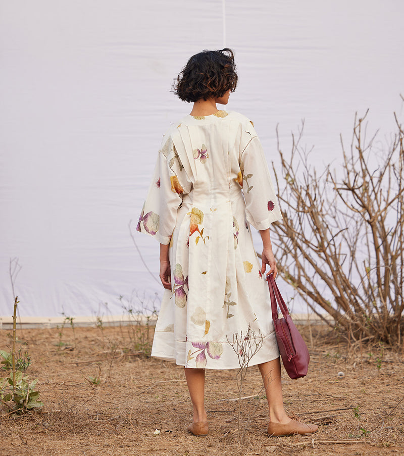 Aangan Dress cotton by Khara Kapas in white for women in Singapore