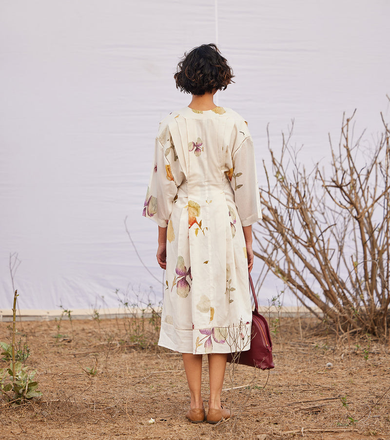 Aangan Dress cotton by Khara Kapas in white for women in Singapore
