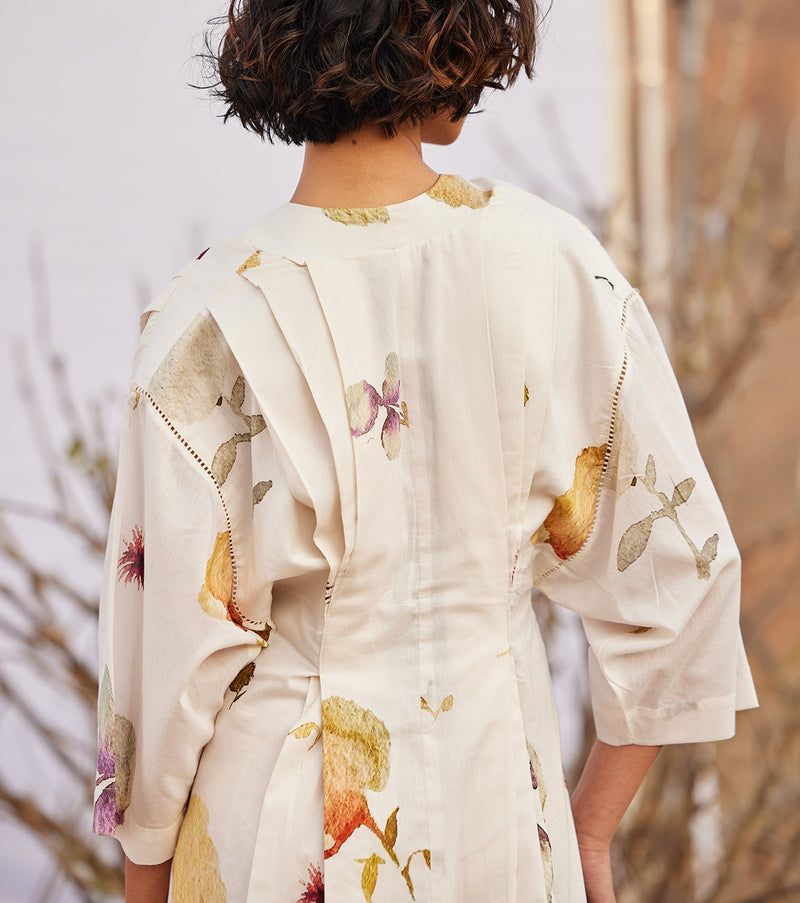 Aangan Dress cotton by Khara Kapas in white for women in Singapore
