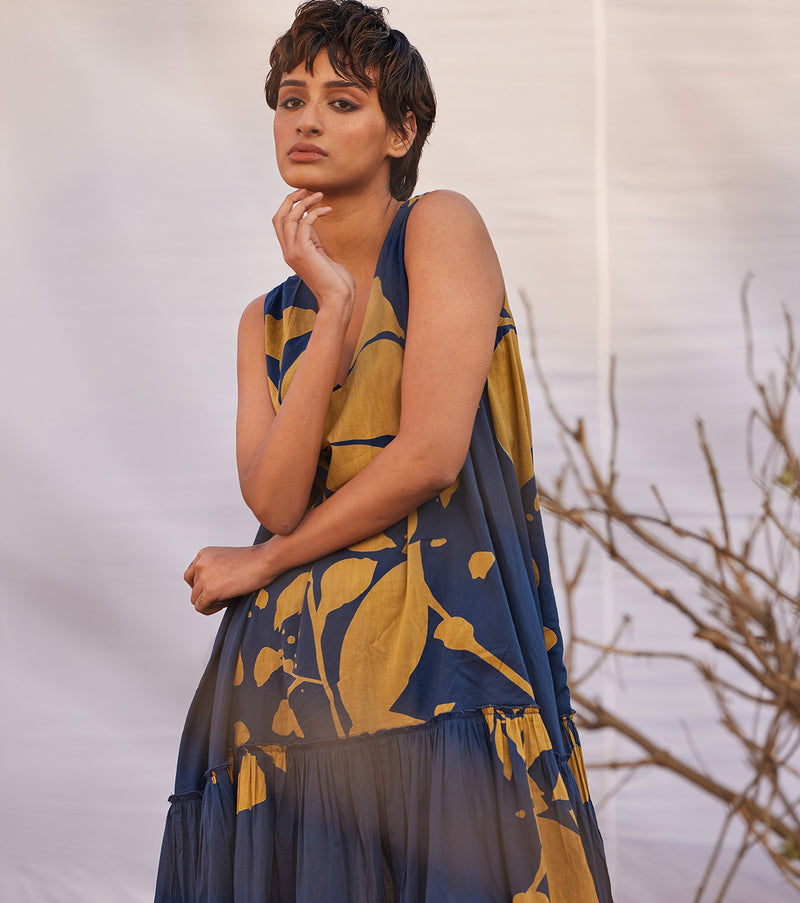 Sharbat cotton by Khara Kapas in blue for women in Singapore