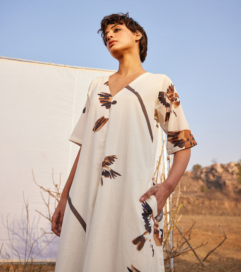 Ghironi Jumpsuit cotton by Khara Kapas in white for women in Singapore