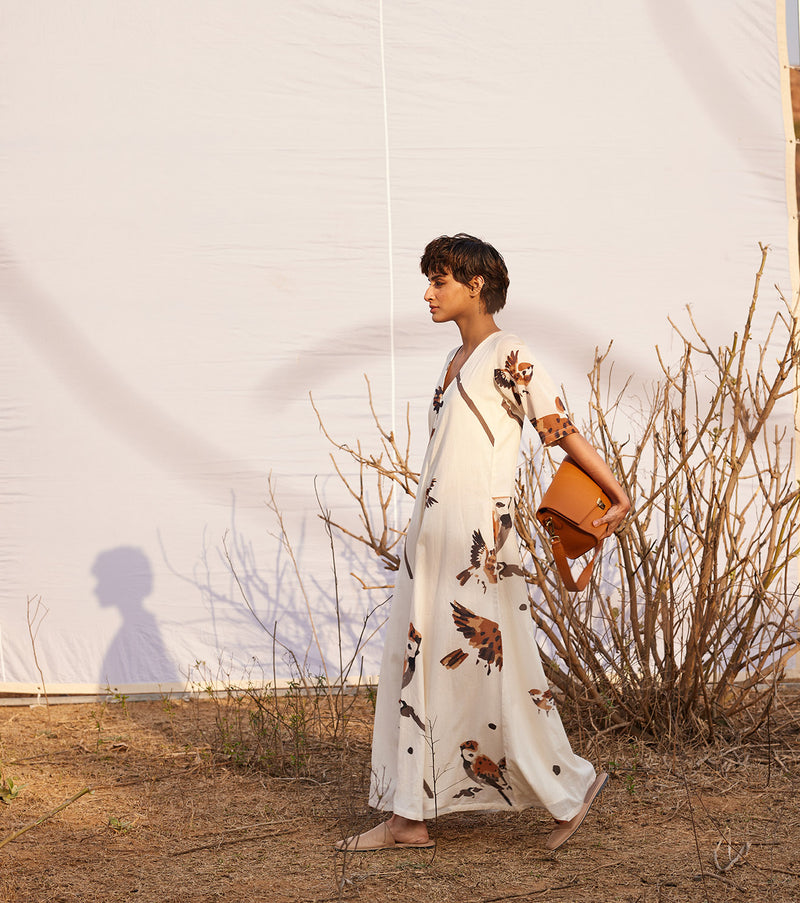 Ghironi Jumpsuit cotton by Khara Kapas in white for women in Singapore