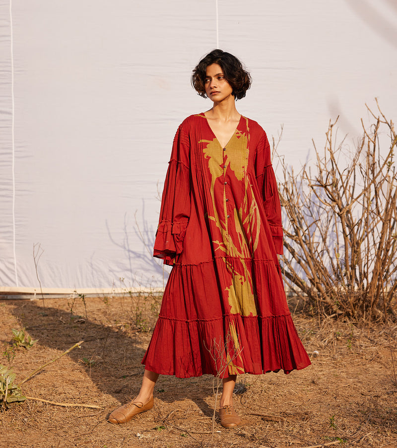 Mahogany cotton by Khara Kapas in red for women in Singapore