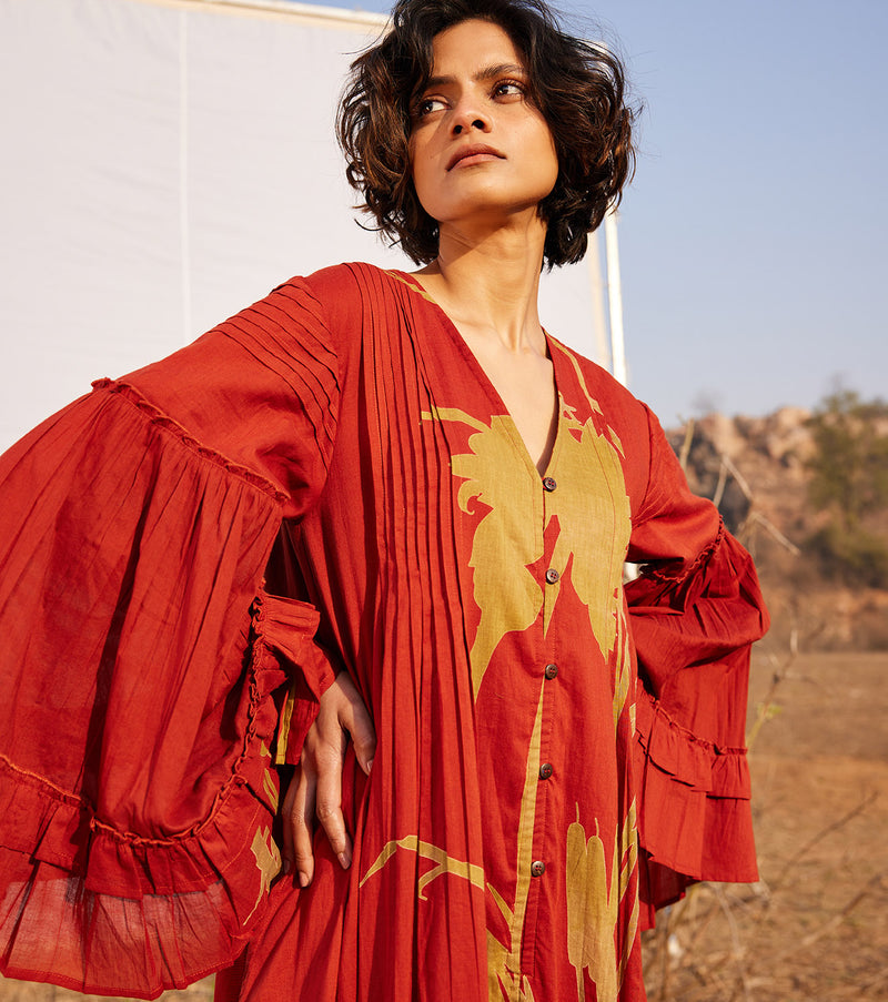 Mahogany cotton by Khara Kapas in red for women in Singapore