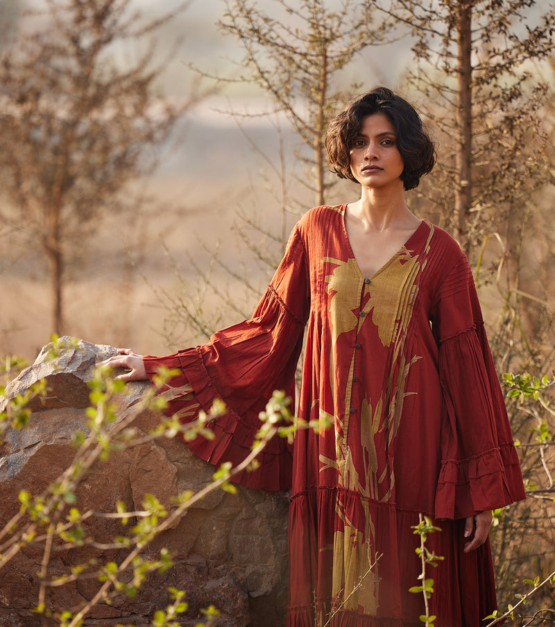 Mahogany cotton by Khara Kapas in red for women in Singapore