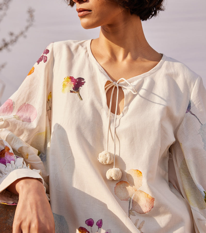 Aam panna cotton by Khara Kapas in white for women in Singapore