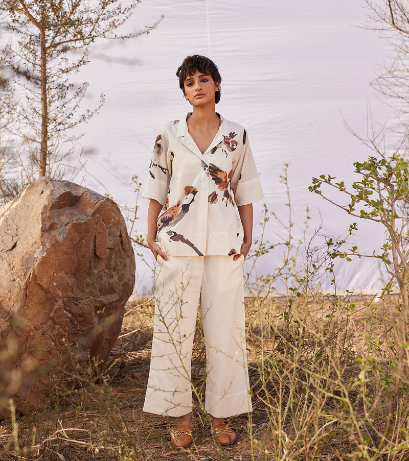 Chidiya Top cotton by Khara Kapas in white for women in Singapore