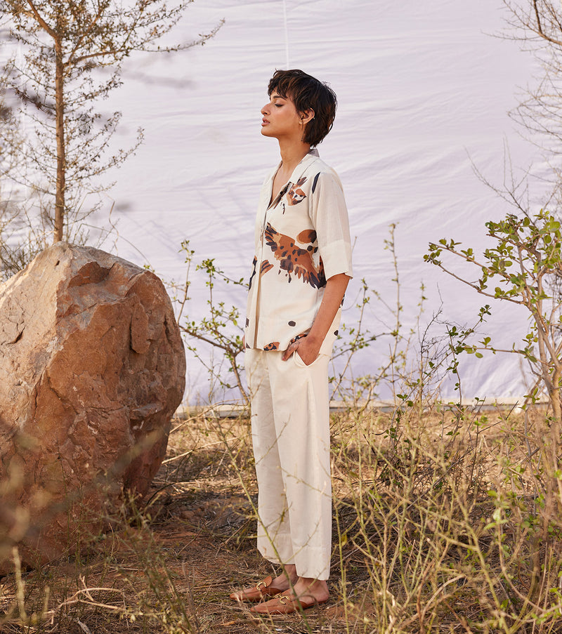 Chidiya Top cotton by Khara Kapas in white for women in Singapore