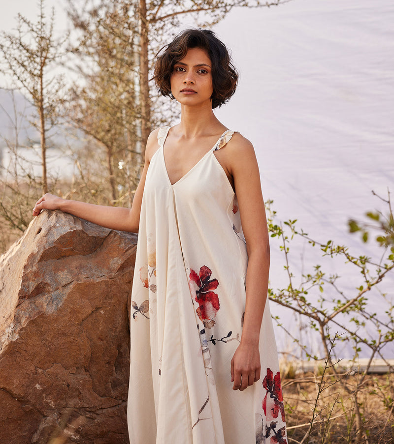 Wisteria cotton by Khara Kapas in white for women in Singapore