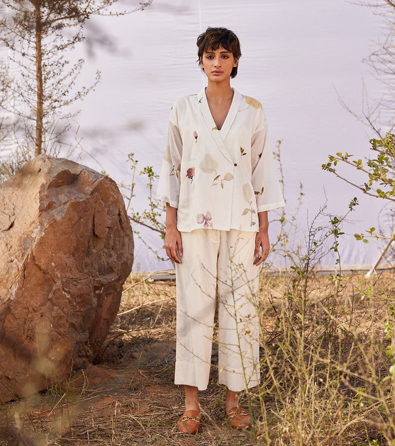 Ruyi Top cotton by Khara Kapas in white for women in Singapore