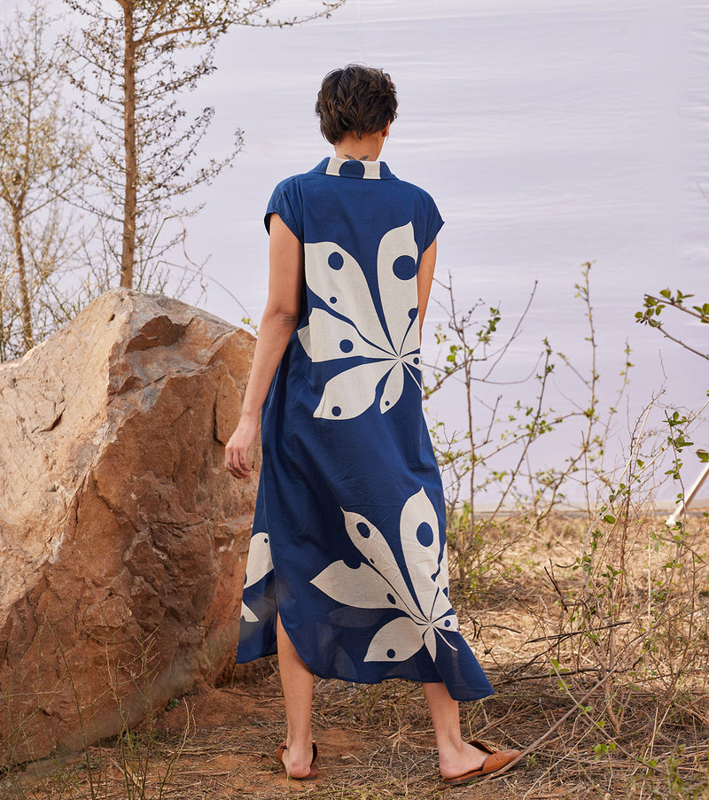 Azalea cotton by Khara Kapas in blue for women in Singapore