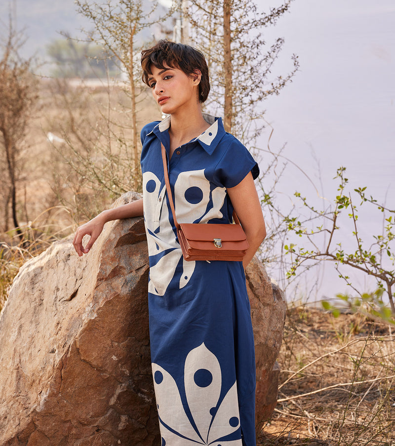 Azalea cotton by Khara Kapas in blue for women in Singapore