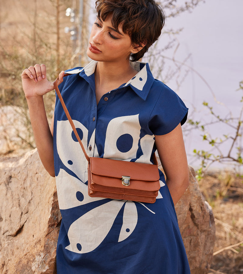 Azalea cotton by Khara Kapas in blue for women in Singapore