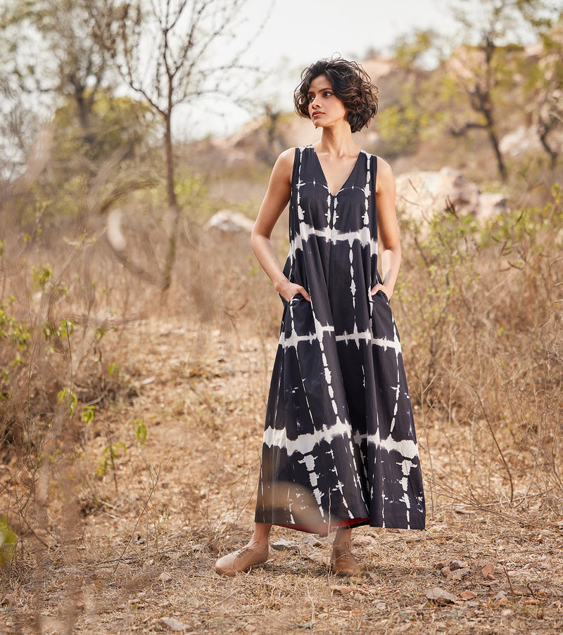 Black forest Jumpsuit cotton by Khara Kapas in black for women in Singapore