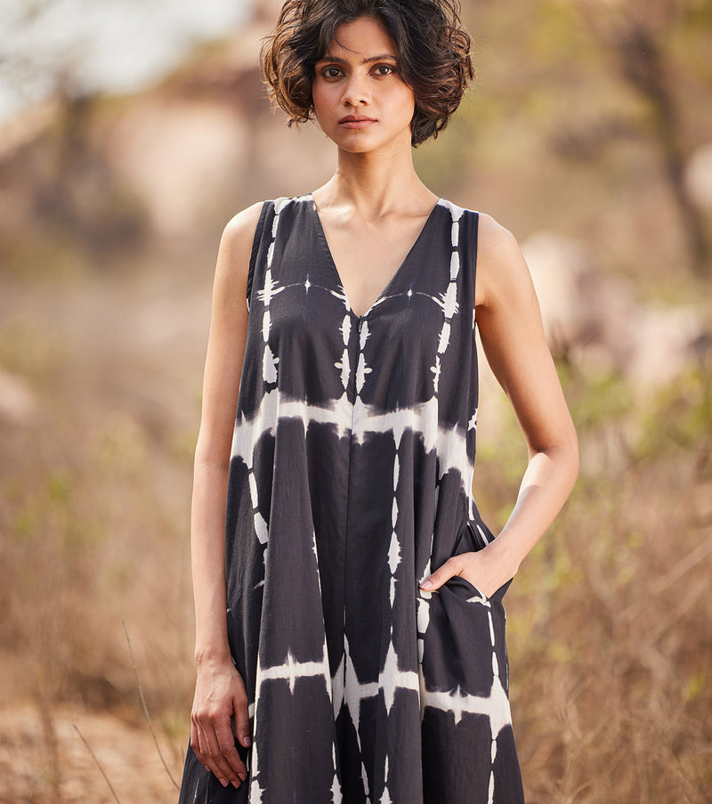 Black forest Jumpsuit cotton by Khara Kapas in black for women in Singapore