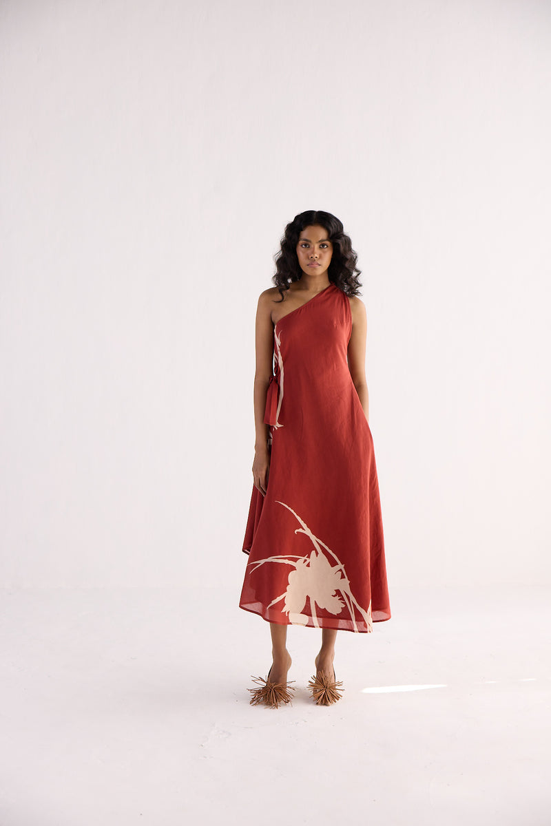 DESERT ROSE DRESS cotton by Khara Kapas in red for women in Singapore